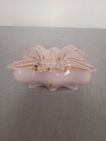 Dóza motýl - růžový porcelán - 2
