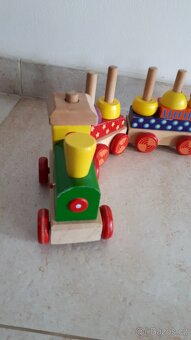 Svítící dřevěný vláček Woody - 2