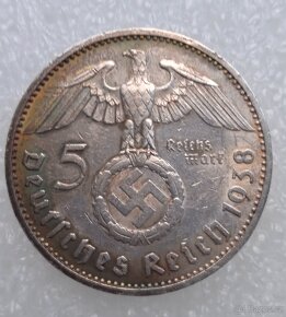 5 Reichsmark 1938 E (Říšská 5 marka) - 2