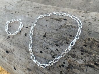 Stříbrný řetízek a náramek - ruční práce - PC 15 000CZ - 2