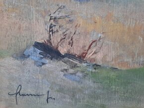 Obraz Krajina tři borovice 34,5 x 28 cm // rám 46 x 40 cm - 2