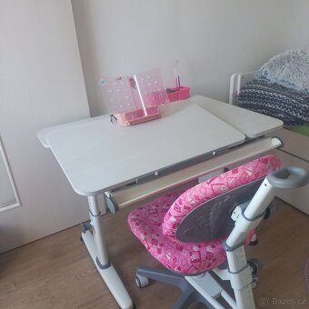 rostoucí stůl + židle - dekor bílý cedr - 2