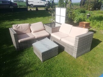 Nový  ratanový  set šedé barvě - 2