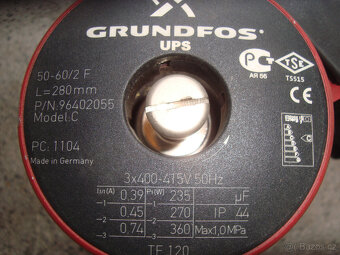 čerpadlo grundfos UPS 50-60/2f - 2
