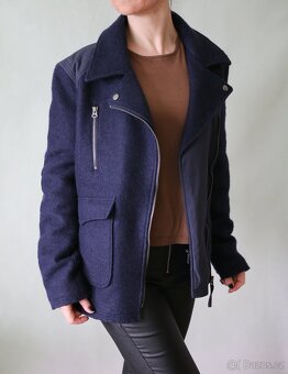 Přechodová vlněná bunda-kabát křivák Esprit vel. XL - 2