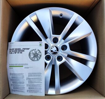 Alu kola originál Škoda Kodiaq 5x112 R18 Triton - 2