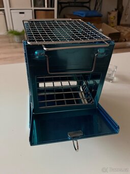 Skládací camping grill - rošt 13x13cm - 2