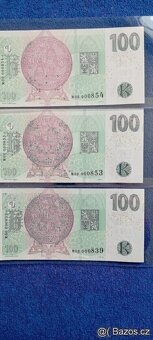 100 Kč s přítiskem UNC - 2