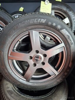 Alu kola original Borbet, R16 + zimní pneu 205/60 R16 - 2