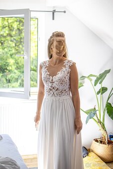 Lehké svatební šaty, vel.S - 2