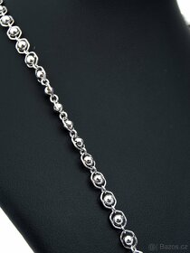 Dámský náhrdelník "korálky" -Stříbro-Nový-Dárkové balení - 2