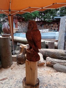 Dřevěná socha - sova - 2