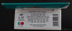 Prodám kompatibilní cartridge HP 57 C6657A barevná - 2