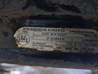 PRODÁM nápravu BPW SHSF9010ECO-P - 2
