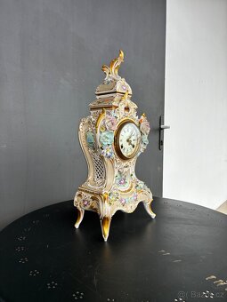 Porcelánové krbové hodiny NĚMECKO - 2