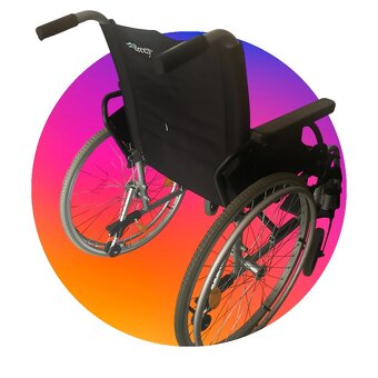 skládací invalidní vozík breezy , sed 48cm - 2