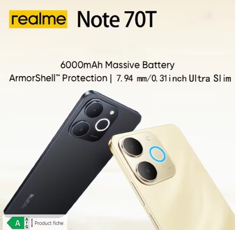 Realme Note 70T 4 GB / 128 GB, černá - 2