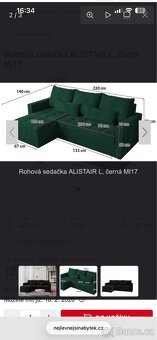 Rohová sedačka ALISTAIR L ČERNÁ MI17 - 2