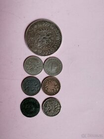 Stříbrné mince František Josef I. 5 koruna, 10 haléř,fillér - 2