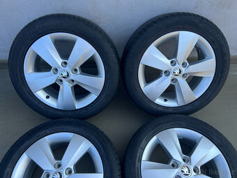 205/55R16 ALU KOLA OCTAVIA III 6,5x16 5x112 ET46 TOP STAV - 2