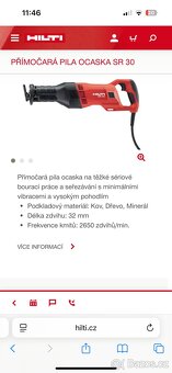 PŘÍMOČARÁ PILA OCASKA HILTI SR 30 - 2