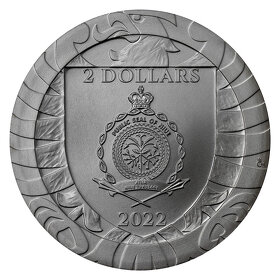 PRODÁM STŘÍBRNOU 1 Oz MINCU ČESKÝ LEV 2022 RUTHENIUM - 2