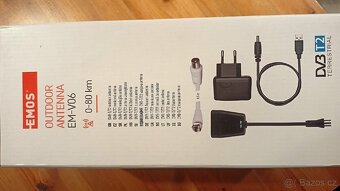 Nová venkovní anténa EMOS EM-VO6, 0–80 km DVB-T2 - 2