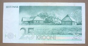 Bankovka, Estonsko, 25 kroon ročník 1991 - 2