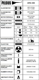 PÁSOVÁ PILA NA KOV PILOUS ARG 250 - GRAVITAČNÍ - 2