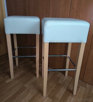 Krásné 2 barové židličky,jako nové - 2