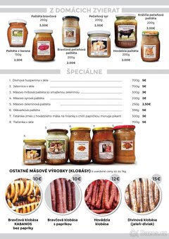 Domáce výrobky (klobásy, paštéky, údené mäso a iné) - 2