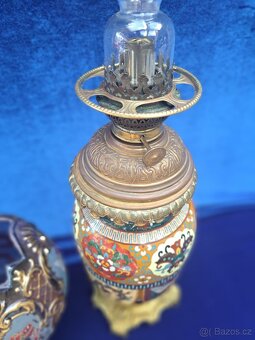 Petrolejová lampa, japonský motiv - 2