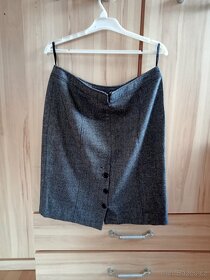 Dámská šedá teplejší sukně vel. 40/M - 2