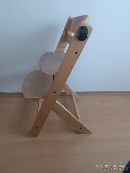 Dětská jídelní židlička Kinderkraft enock wooden buk - 2