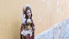 Soška sv. Barbora (Barbara) výška 38cm - patronka havířů - 2