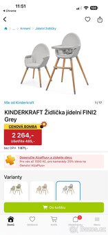 Jídelní židlička Kindekraft - 2