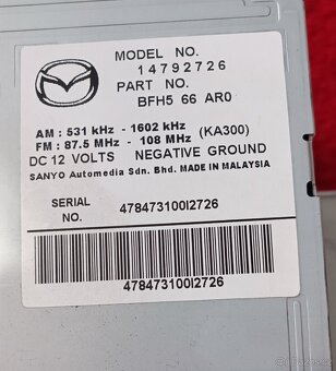 Rádio Mazda 3 - 2