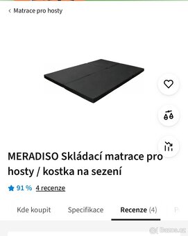 Skládací matrace pro hosty / kostka na sezení - 2