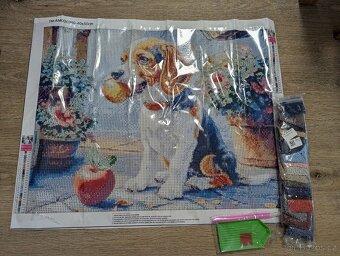 Diamantové zdobení malování kamínky 40x50 - 2