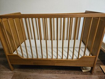 Postýlka dřevěná děská Ikea 130cm + matrace kokos - 2