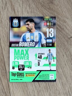 Football card of Cristian Romero Max power edition Panini - 2