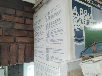 Bazén POWER STEEL 488 x122cm + písková filtrace-nové - 2