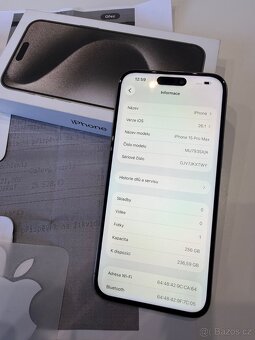 iPhone 15 Pro MAX 256 GB přírodní titan - 2