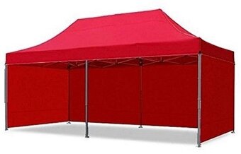 Nůžkový rozkládací stan 6x3m s boční plachtou - 2