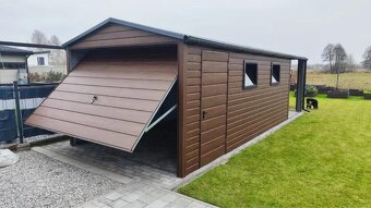 Moderní plechová garáž 3x6 - 2