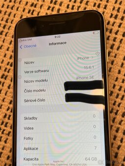 iPhone SE (3. generace), White, 64GB, 100% - 2