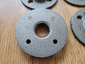 Litinová príruba 3/4" industriální polička, lampa steampunk - 2
