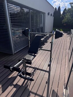 Polohovatelná lavice KETTLER + 2 osy + 130 kg závaží - 2