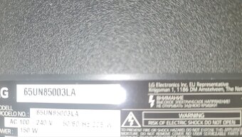 Tv lg rok výroby 2020 typ na fotu 65 palců a 120hz obraz - 2