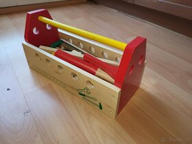 Dětské dřevěné nářadí v přepravce, šroubovací (pro motoriku) - 2